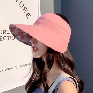 YTM แฟชั่น บุคลิกภาพ ปีกขนาดใหญ่ ฤดูร้อน สี่เหลี่ยม ฝ้าย หมวกเปล่า หมวกชายหาด สองด้าน หมวกกันแดด