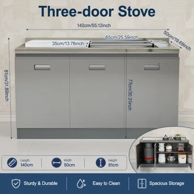 Cabinet Sink Gas Stove Storage Composable Stainless Steel Kitchen Storage Cabinet Sets Kabinet Dapur 橱柜