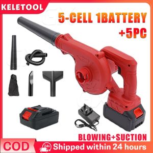 2 In 1 Electric Cordless Leaf Blower Portable Home Vacuum Air Blower Handheld Leaf Snow Sweeper Dust Collector Cleaning Workshop Inflating
