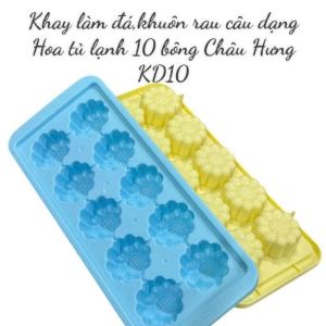 khay làm đá đồ làm đá Gia Khánh-Combo 10 Khay Làm Đá Khuôn Rau Câu Châu Hưng nhiều mẫu mã
