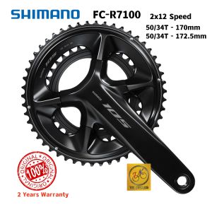 SHIMANO 105 R7100 50-34T Crankset 2x12-speed HOLLOWTECH II 170mm 172.5mm with Original Box 2 Years Warranty