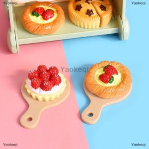 [COD] Yaokeqi Dollhouse Miniature Cake Dessert Biscuit Tray Fork Model Kitchen Tableware Food Decor Toy Doll House Accessories