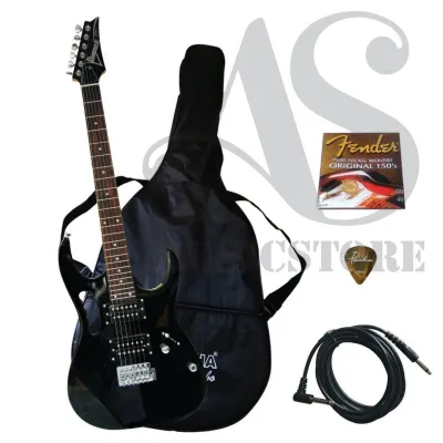 FULLSET Gitar Listrik Ibanez Jem Murah Warna Hitam