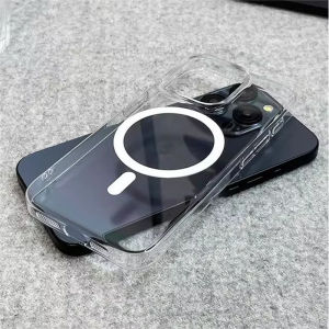 [JLK] Original Ultra Thin for MagSafe Transparent Case For iPhone 18 ProMax 17 Air 15 14 13 12 11 16 Pro Max Magnetic Wireless Charge Clear PC Cover