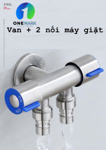 van nước 2 cổng ra có đầu nối chất liệu inox 304. Aone Mall
