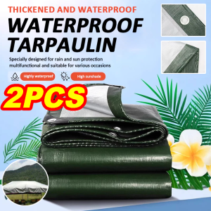 【2PCS】Waterproof Multiple Size Soptional Rain Cover Sale Truck Cover High Quality Tarpaulin Multiple Sizes Available Sale Truck Cover High Quality Tarpaulin Multiple Sizes Available Green Tarpaulin Freight Free