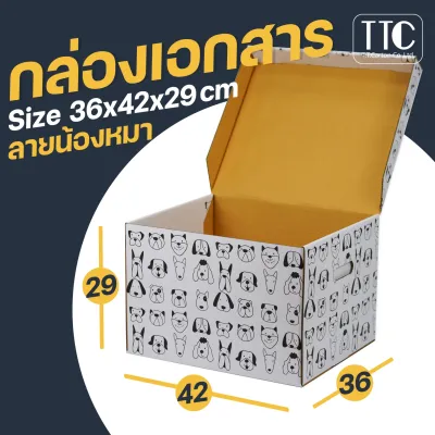กล่องเก็บเอกสาร กล่องเอกสารพิมพ์ลายน่ารัก กล่องเก็บของ กล่องลายน่ารัก กล่องลัง ราคาถูก (กระดาษแข็งแรงพิเศษ) 1 ชิ้น