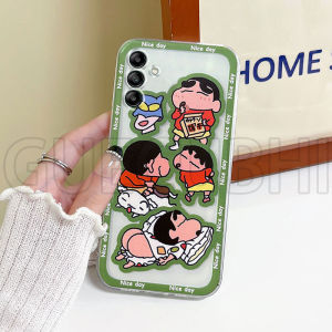 เคส Samsung A56 A36 A26 A16 A06 A55 A35 A15 A25 A05s A05 A54 5G A24 A34 A14 M14 5G ลายเครยอนชินจังตลก โปร่งใส ซิลิโคนอ่อนนุ่ม เคสโทรศัพท์ Galaxy A55 A15 เคสมือถือ