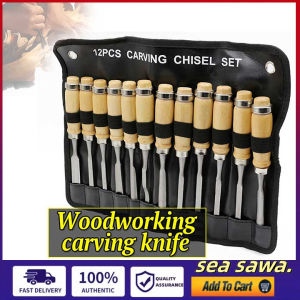 12pcs/set Professional Manual Wood Carving Chisel Wood Carving Hand Tool Set Woodworking DIY
