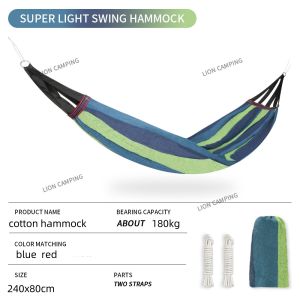 Portable Cotton Rope Outdoor Hammock Outdoor Hammock Duyan hiking Thick Hammock Canvas hammock