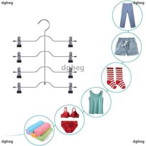 [COD] dgheg 6-Tier Skirt Pants Shorts Hangers Space Saving No Slip Storage Metal Skirt Rack