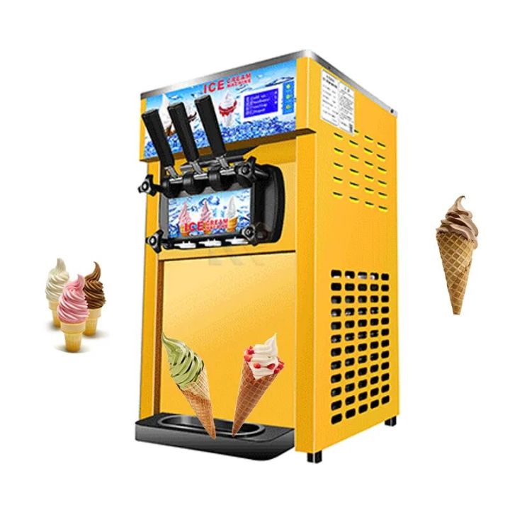 New Arrival Mini Soft Serve Ice Cream Vending Machine 3 Flavors 1200W