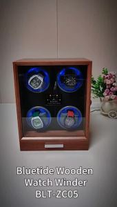 BLUETIDE Watch Winder Automatic 2/4 slot Automatic Watch storage Wood Watch display With Mabuchi Motor