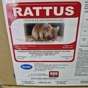 Rattus Hextar Racun Tikus 20kg borong basmi tikus rat mouse sawah gudang rumah