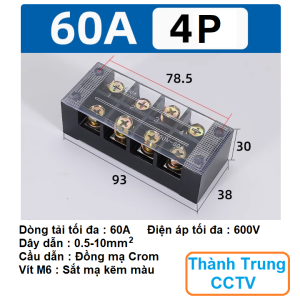 Domino điện 60A 3P 4P – Cầu đấu dây 60A 3P 4P