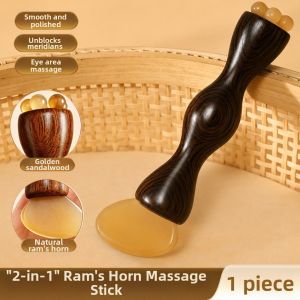 INVADER Lotus Flower Sandalwood Facial Massage Comb Handheld Double Ended Acupressure Massage Tool 2 In 1 Facial Massage Comb for Facial Massage and Acupoint Pressing