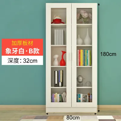 Bookshelf Simple Floor Cabinet With Door Living Room Storage Cabinet Bookcase Small Cabinet Wooden