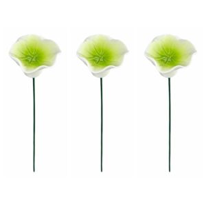 U85IS1 3pcs Flower Shape Bee Watering Station Ceramic Garden Decoration Insect Drinking Cup Artificial Bouquet Multi-function Artificial Flower Yard