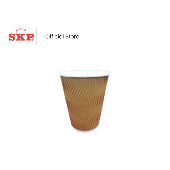 SKP 8oz (230 ml) Brown Paper Cup With Ripple Wrap | Lazada Singapore