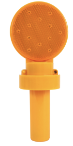 ไฟกระพริบ LED แบบใส่ถ่าน ขนาด D สำหรับเสียบกรวยจราจร ไฟกระพริบ สามารถสังเกตได้ง่ายและลดอุบัติเหตุ ไม่รวมกรวย