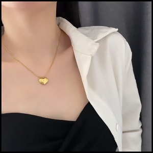 Đẹp Vòng cổ quyến rũ Đào Thời Trang Chuỗi vòng xương đòn trái tim vàng nhỏ chuỗi quà tặng cho phụ nữ cô gái phong cách tối giản