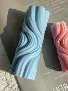 DIY Silicone Mold Geometric Stripe Cylinder Shaped Resin Epoxy Mould for Crafts Making