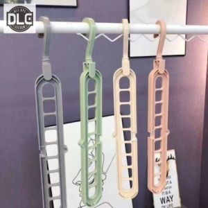 Nine hole hanger multi-functional hanger folding magic rotatable drying rack