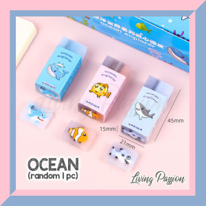 Eraser Rubber PVC Soft Korea Ins Cute Cartoon Student Children Kindergarten School Art Erase Stationery Pemadam Gift 橡皮檫