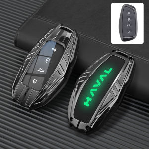 Sáng haval Silicone Hợp kim kẽm thông minh Xe chìa khóa thông minh trường hợp bìa Chain đối với gwm H6 jolion H1 H2 H9 hev PHEV pháo slux và LUX thí điểm vỏ từ xa chủ nhựa TPU trong suốt nút bảo vệ móc khóa da