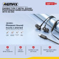 [Remax Audio] RM-610D Series Type-C/iPhone Wired Earphone with 3D Surround & Noise Isolating Mic, Metal Build for Mobile Game/Call. 