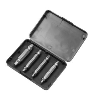 Broken screw extractor tool set for removing broken head screws
