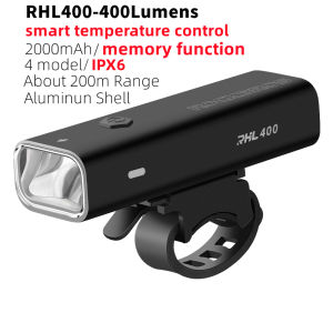 ROCKBROS Bike Light Waterproof 200/400/800/1000/1500 Lumen Type-C Rechargeable Bicycle MTB LED