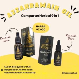 Minyak Ruqyah Azzahrawain Oil 9 in 1 Teraoi Rukiyah Mandiri Diberkahi Al Baqoroh dan Ali Imron oleh Ustadz Nuruddin Al Indunissy