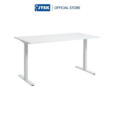 Bàn làm việc | JYSK Stauning | gỗ công nghiệp/thép | đen/trắng | R80xD160xC75cm