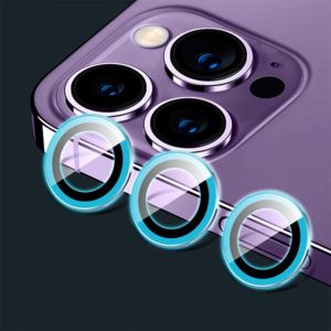 Luminous Lens Protector Glass For iPhone 15 14 12 13 Pro Max plus Mini Glowing Camera Protective Glass cover Cap