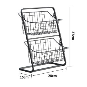 Kitchen Rack Organizer Floor Storage Rack Fruit Basket Heavy Duty Pantry Shelf Food Storage Shelf Vegetable Storage Rack Removable Storage Rack for Kitchen Home