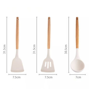 3pcs alat masak silicone cooking utensil/Spatula/Sendok Sup Anti Panas bahan silikon kuat Alat Masak Tumis Goreng