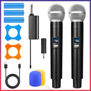 SM58 Rechargeable Karaoke Wireless Microphone UHF Recording Karaoke Mic With Receiver Work 5 Hours For Speakerfor Karaoke Singing Wedding DJ Party Speech Church Class Use 200ft
