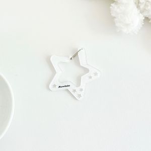 SHUNAICHI Acrylic Glitter Star Wings Carabiner Keychain Car Key Ring Buckle Pain Bag Hanging Decoration Photocard Pendant Accessories