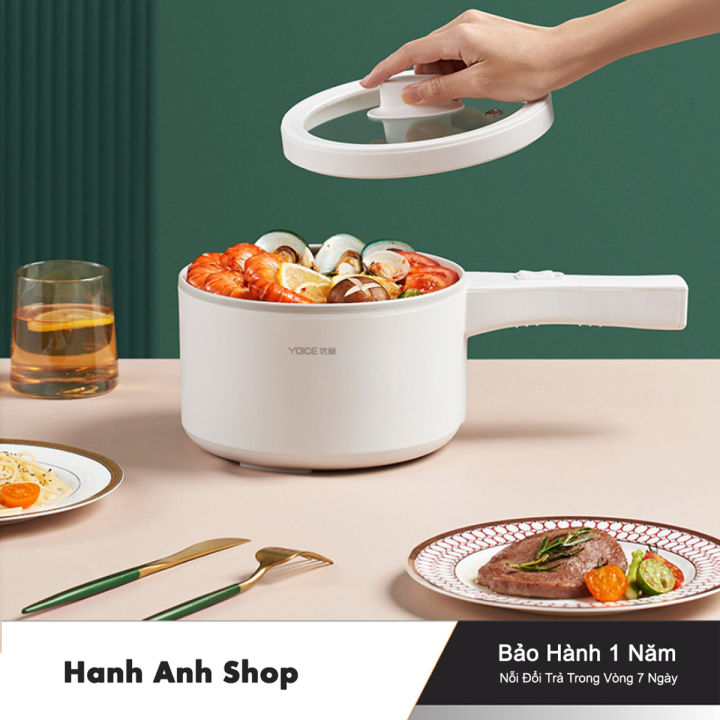 Nồi điện đa năng Yoice Y-DHG15 600W, Kèm khay hấp, nấu cơm, nấu mì, lẩu ...