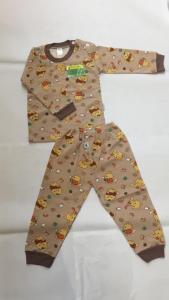 ARUCHI Setelan Motif Calvin Series Kancing Pundak Setelan Panjang XL / XXL