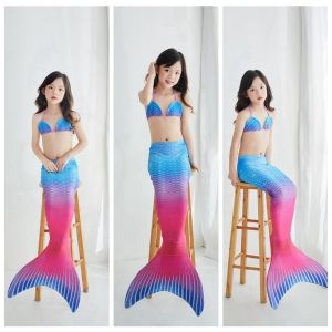 【COD】 Swimming Suit Kids Girl Swimwear Parent-Child Swimsuit Childrens Mermaid Tail Cosplay Kids Girl Woman Bikini Mermaid Costume  The new childrens mermaid tail swimsuit female parent children mermaid dress swimsuit can pack fins