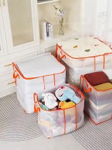【330L】Mega Large Transparent Storage Bag Student Dormitory Quilt Bag Large Capacity Storage Bag