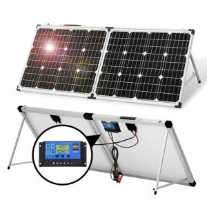 Dokio 100W collapsible solar panel 18V module / system charger with controller solar panel kit can switch various angles / for various venues