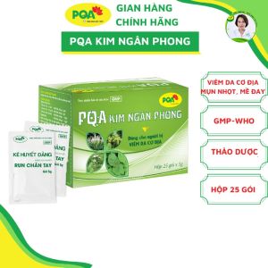 COMBO 2 HỘP PQA Kim Ngân Phong hỗ trợ thanh nhiệt giải độc giúp giảm mẩn ngứa mụn nhọt ngoài da do nóng nhiệt.