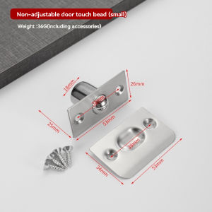 Elegant Stainless Steel Invisible Door Closer Bead High-Quality Invisible Door Latch Home Security Hardware