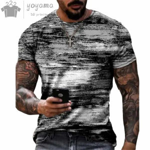 Mens Clothing Y2k Man Short Sleeve Tee Simple Print Male T-Shirt Designer Clothes Men Simple Abstract Print Clothes Men T Shirt