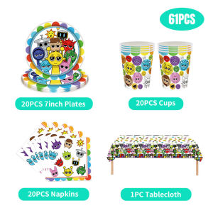 Sprunki Birthday Party Decorations Giveaway Children Plates Napkins Cups Sprunky Birthday Party Favors Tableware Supplies Setups