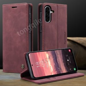 Leather Flip Case For Samsung Galaxy A56 A36 A26 A16 A06 5G 4G 2025 Phone Cover Casing Luxury Leather Card Slot Wallet Stand Holder Shockproof Bumper Soft TPU Edge