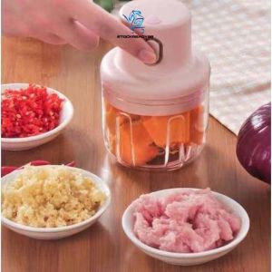 Wireless Mini Electric Garlic Food Chopper Ginger Vegetable Crusher Cutter Food Blender Processor (Combo set 100ML+250ML Set)